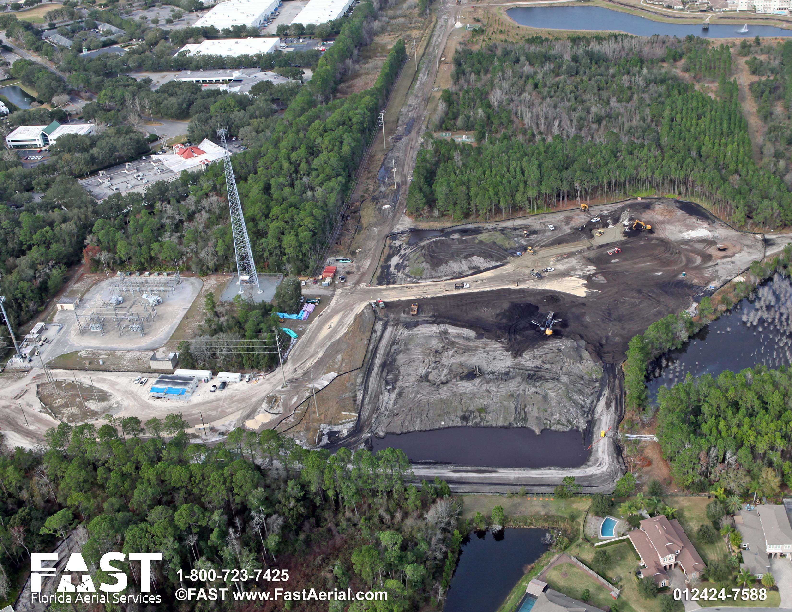 aerial photo of JEA H2.0 facility construction