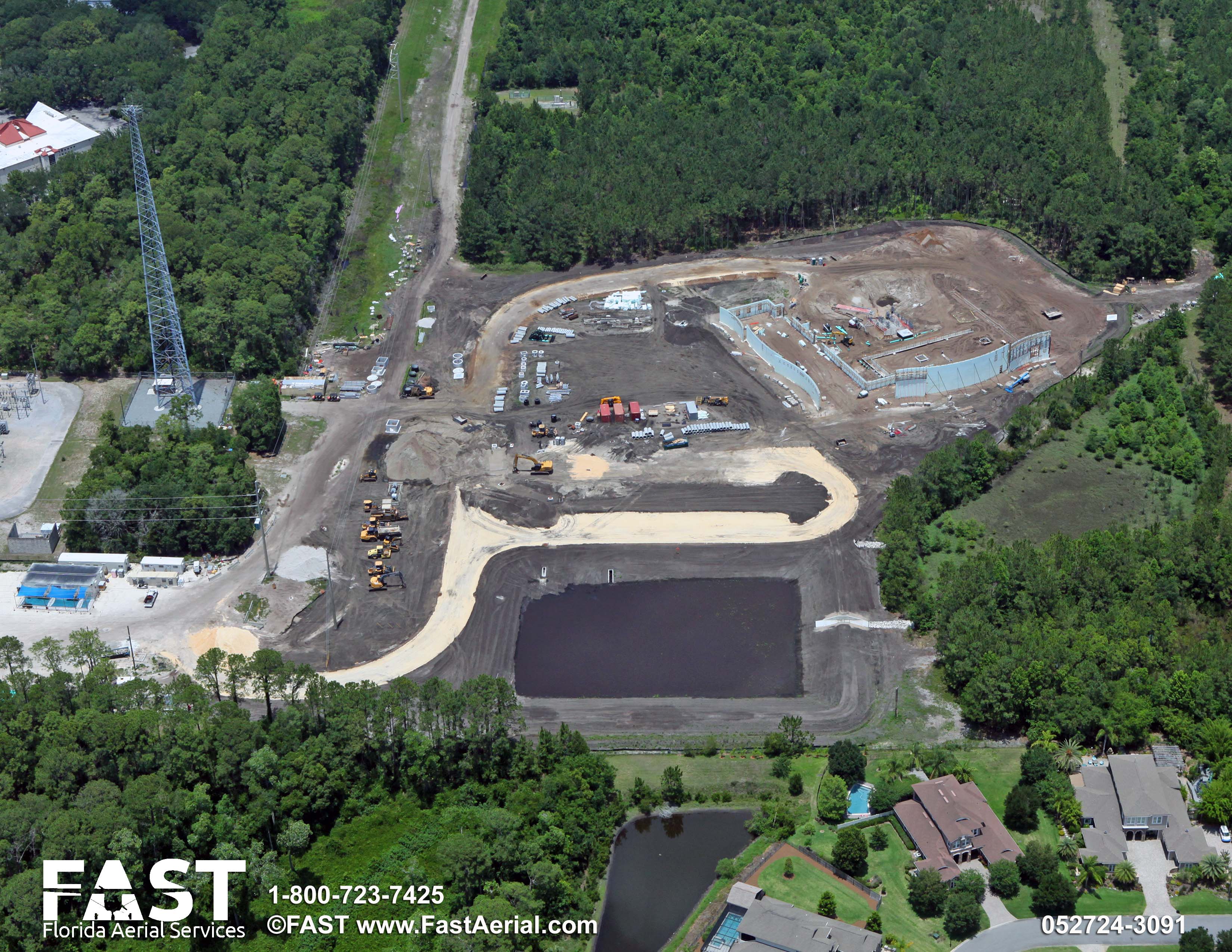 aerial photo of JEA H2.0 facility construction
