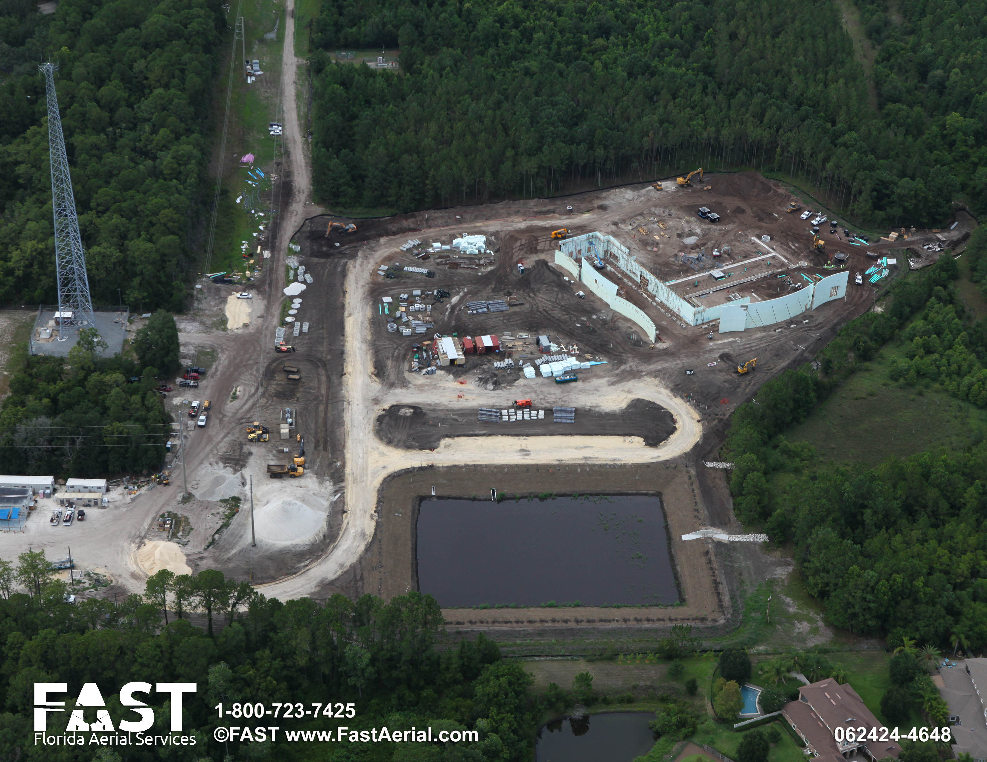 aerial photo of JEA H2.0 facility construction