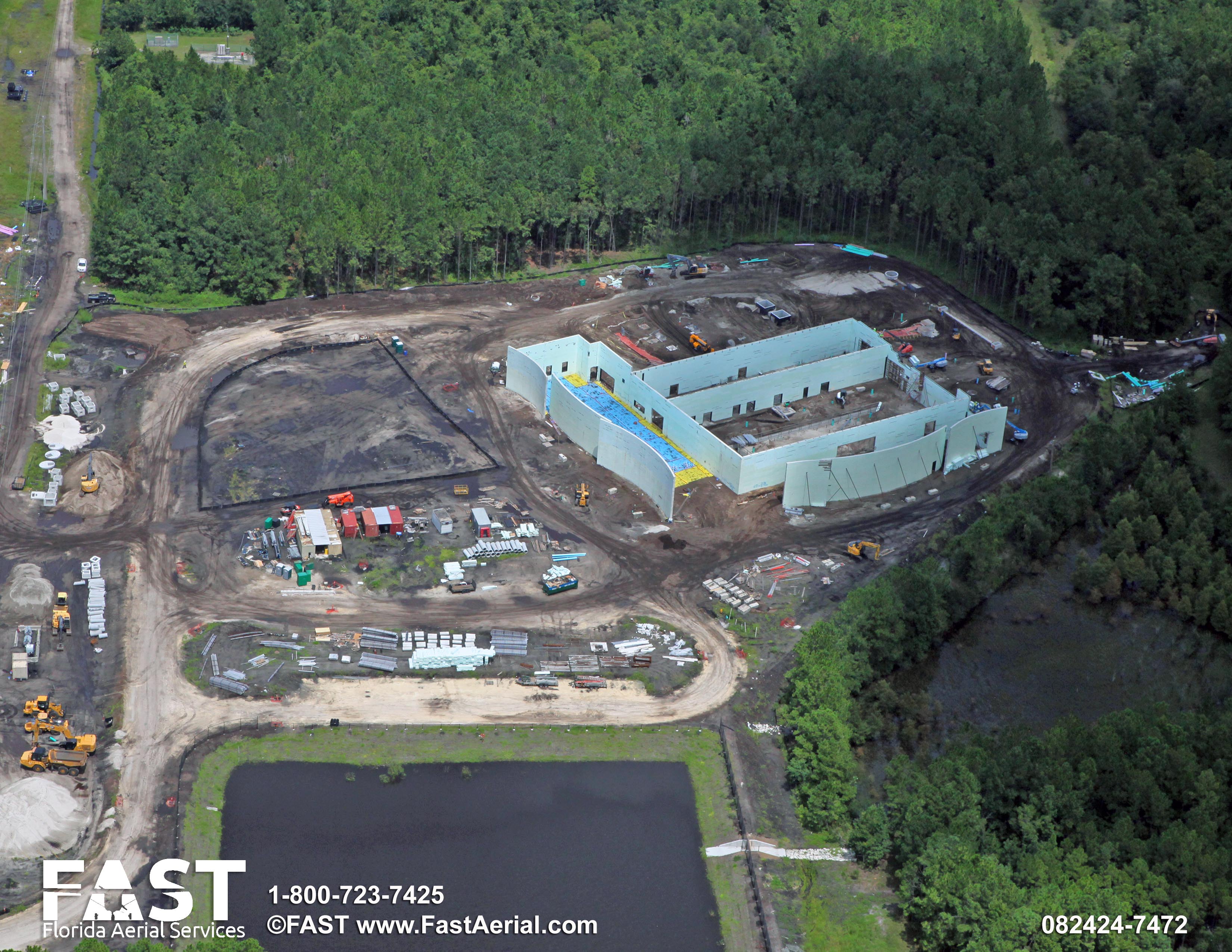 aerial photo of JEA H2.0 facility construction