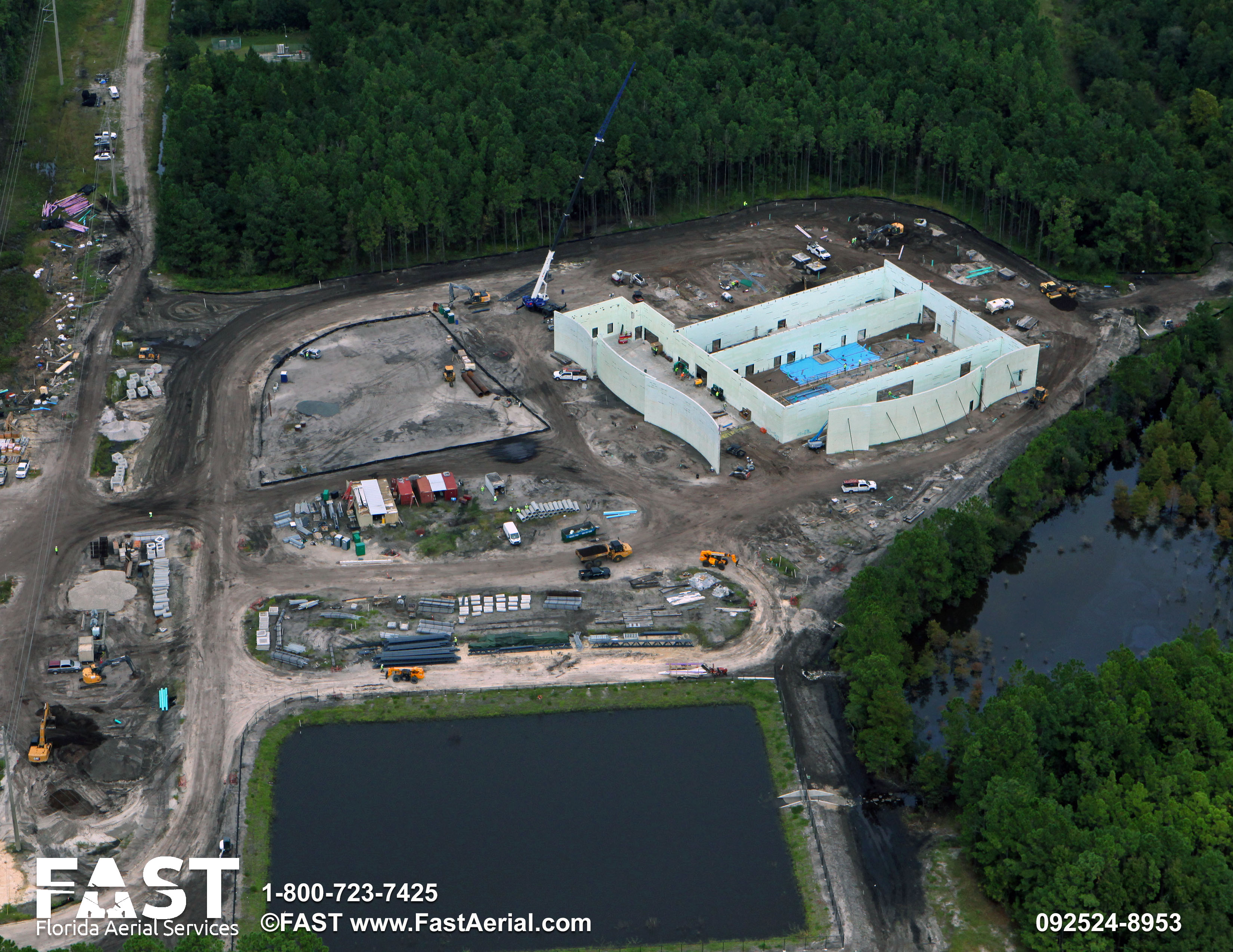 aerial photo of JEA H2.0 facility construction
