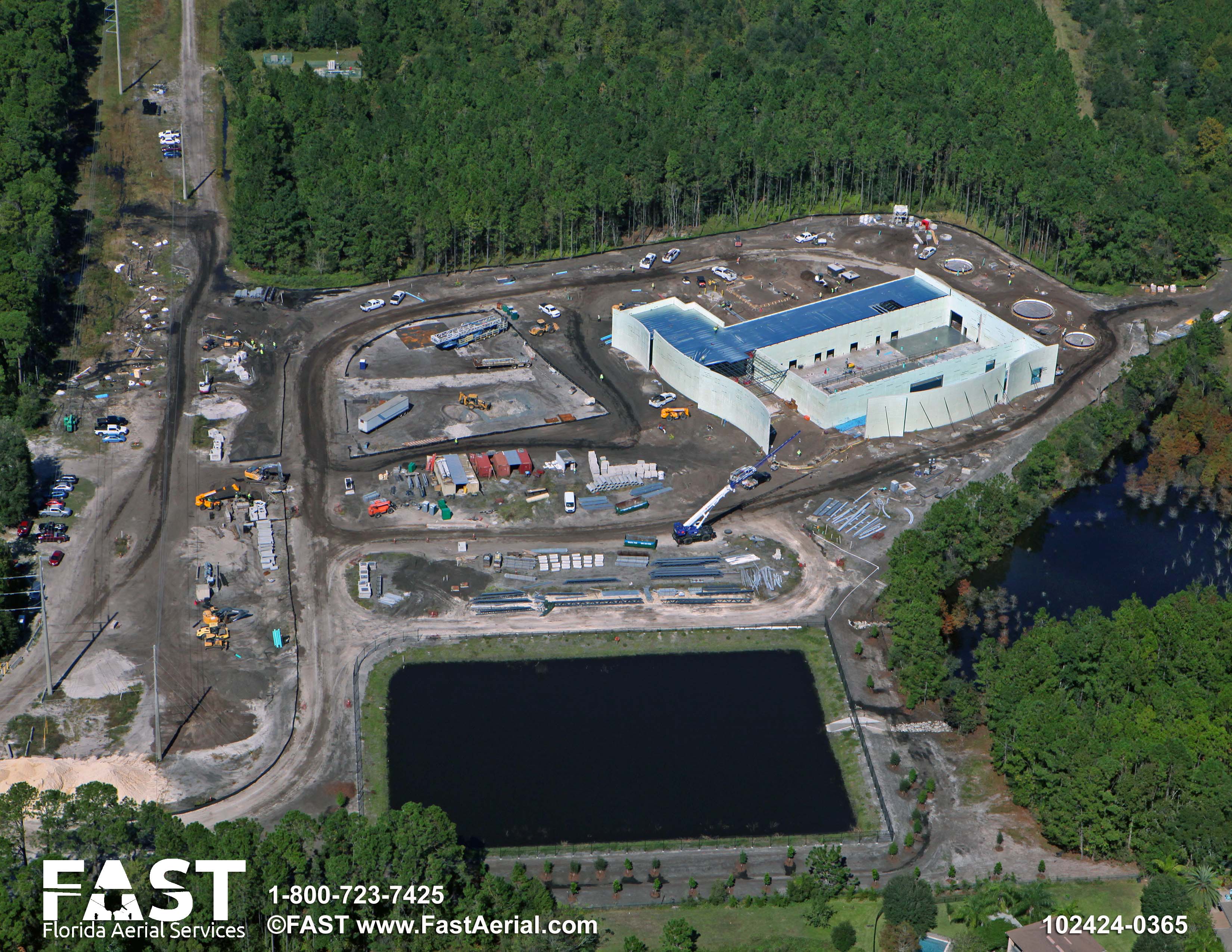 aerial photo of JEA H2.0 facility construction