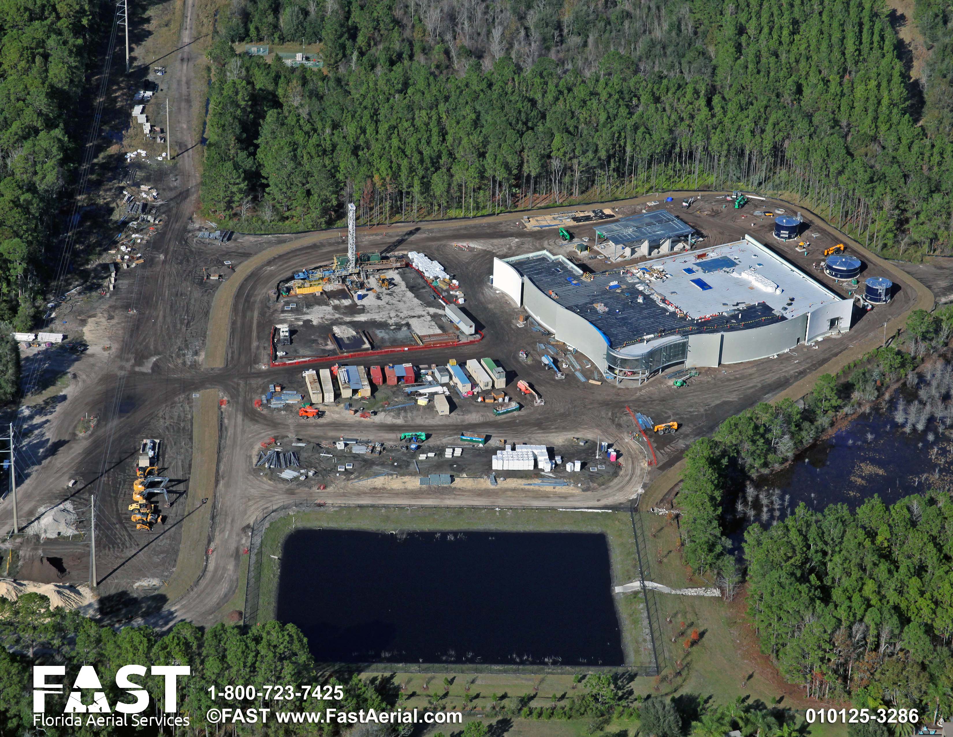 aerial photo of JEA H2.0 facility construction