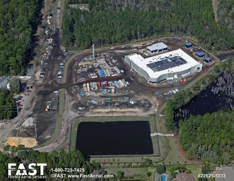 aerial photo of JEA H2.0 facility construction