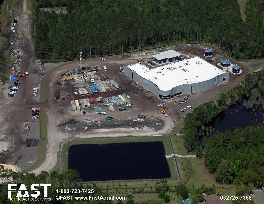 aerial photo of JEA H2.0 facility construction