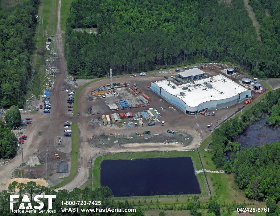 aerial photo of JEA H2.0 facility construction