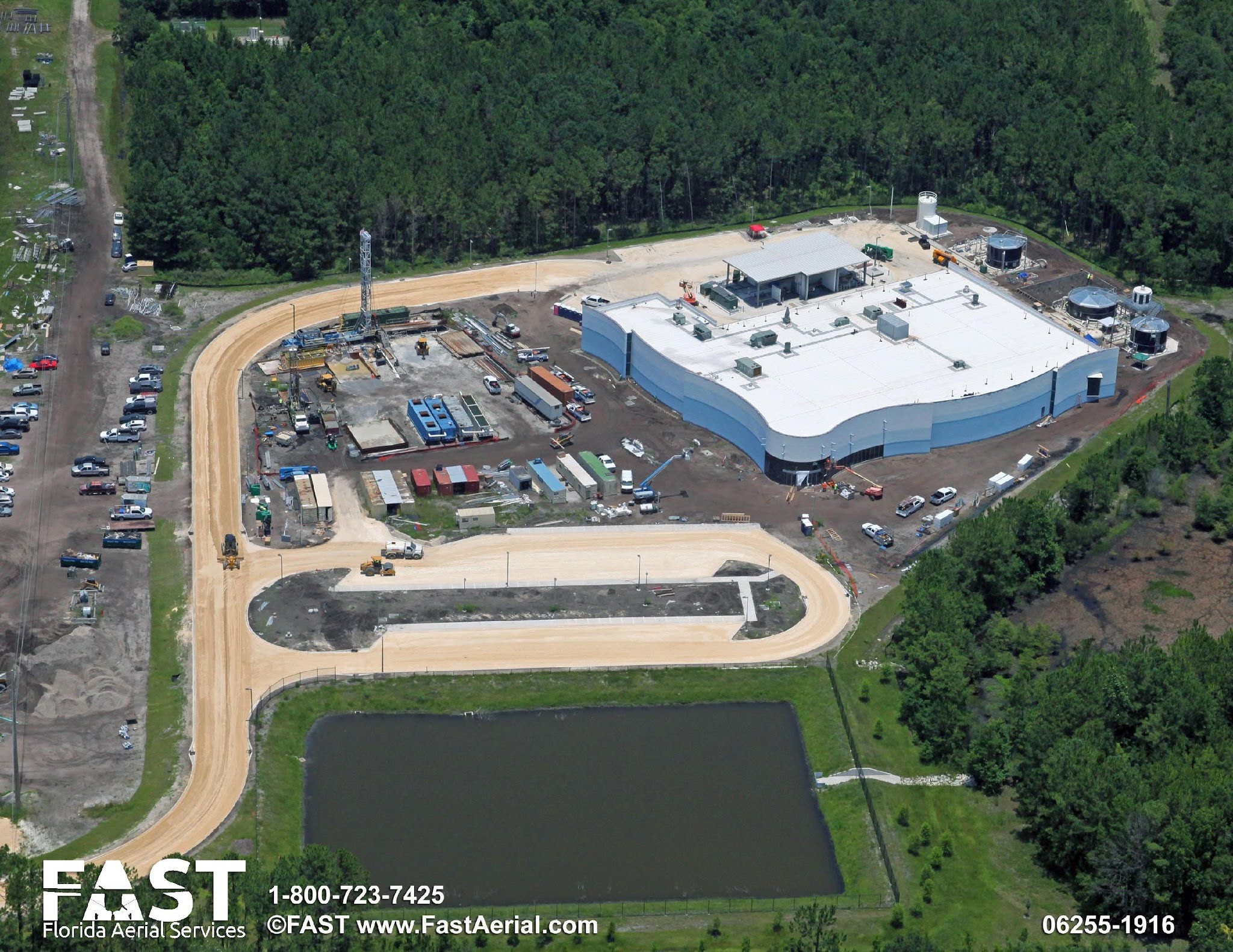 aerial photo of JEA H2.0 facility construction